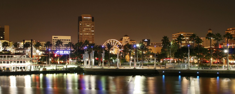 Long Beach, CA. @ night.